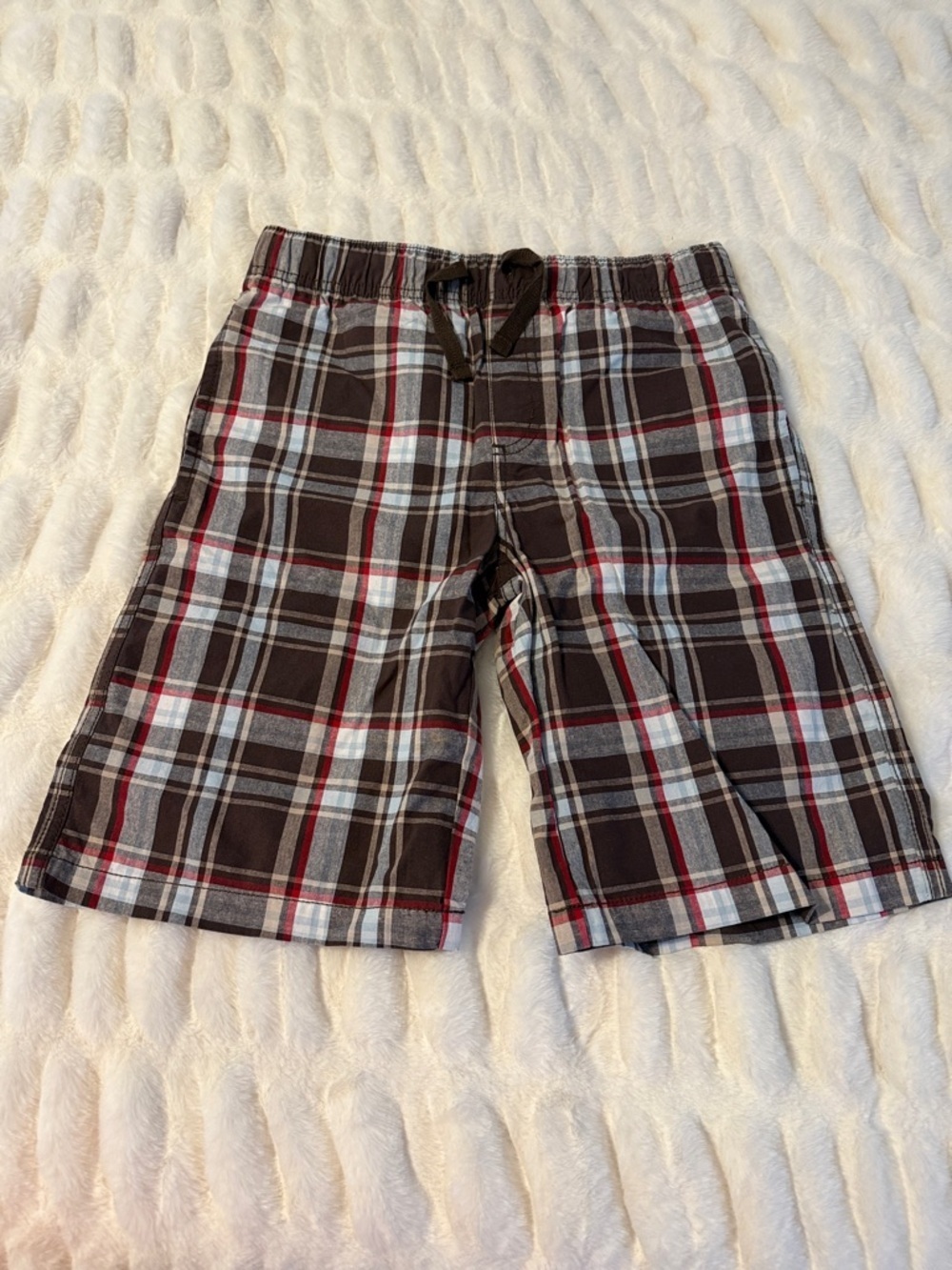 Gymboree Plaid Kids Shorts - Brown and Red B4